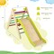 2-in-1 Wooden Triangle Climber Set with Gradient Adjustable Slide